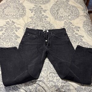 Agolde Men's Dark Gray Straight Jeans